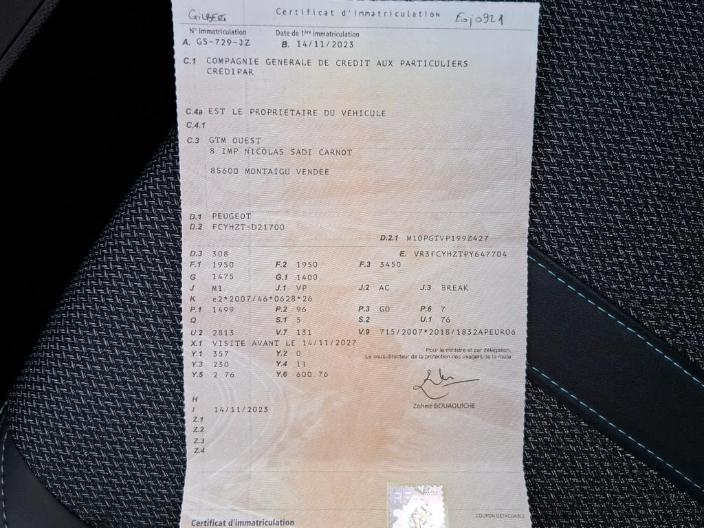 Peugeot 308 SW BlueHDi 130ch S&S EAT8 Allure Pack 2023