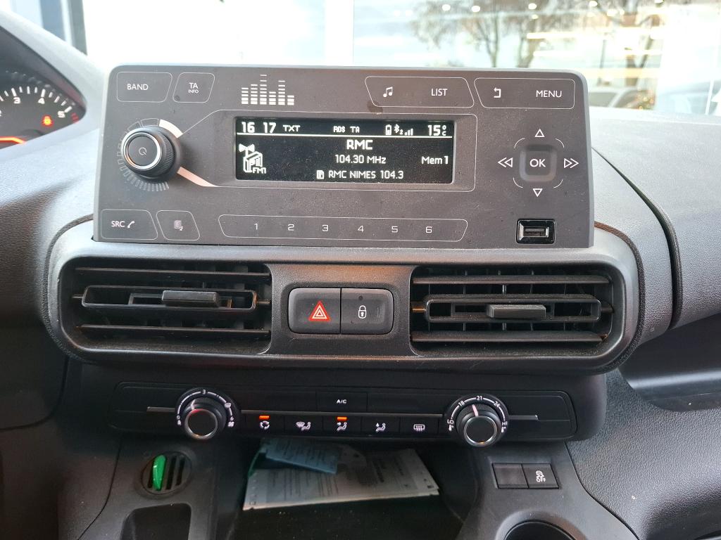 Peugeot PARTNER FOURGON STANDARD 650 KG BLUEHDI 75 BVM5 PREMIUM 2019