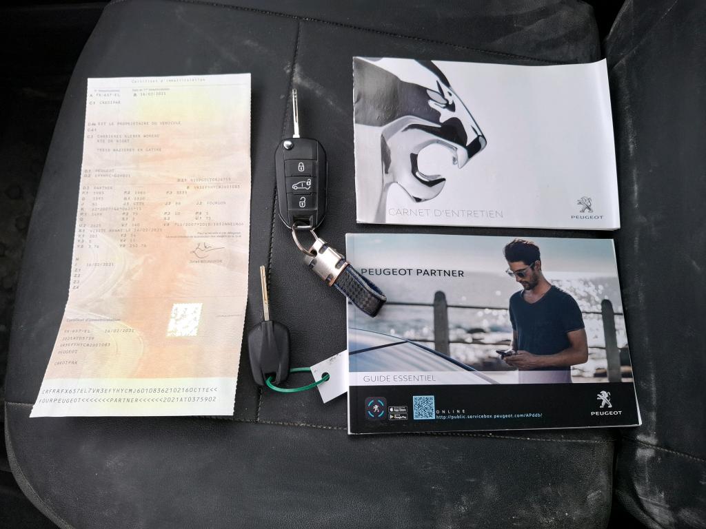 Peugeot PARTNER FOURGON STANDARD 650 KG BLUEHDI 100 S&S BVM5 PREMIUM 2021