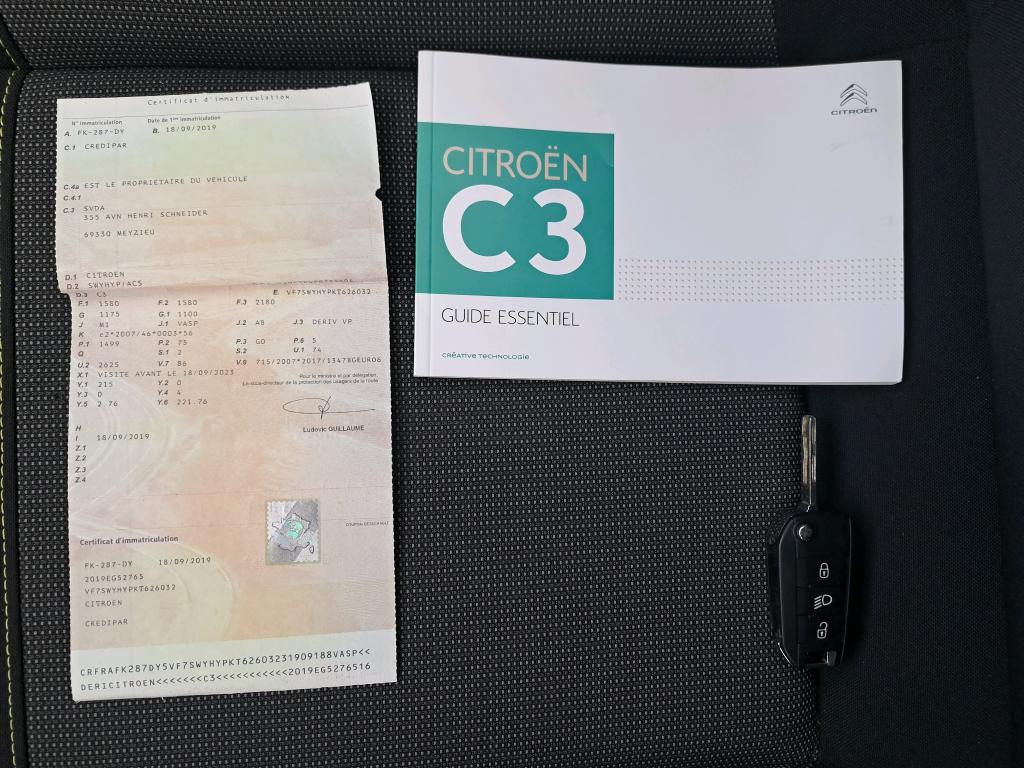 Citroen C3 SOCIETE BLUEHDI 100 S&S BVM FEEL 2019