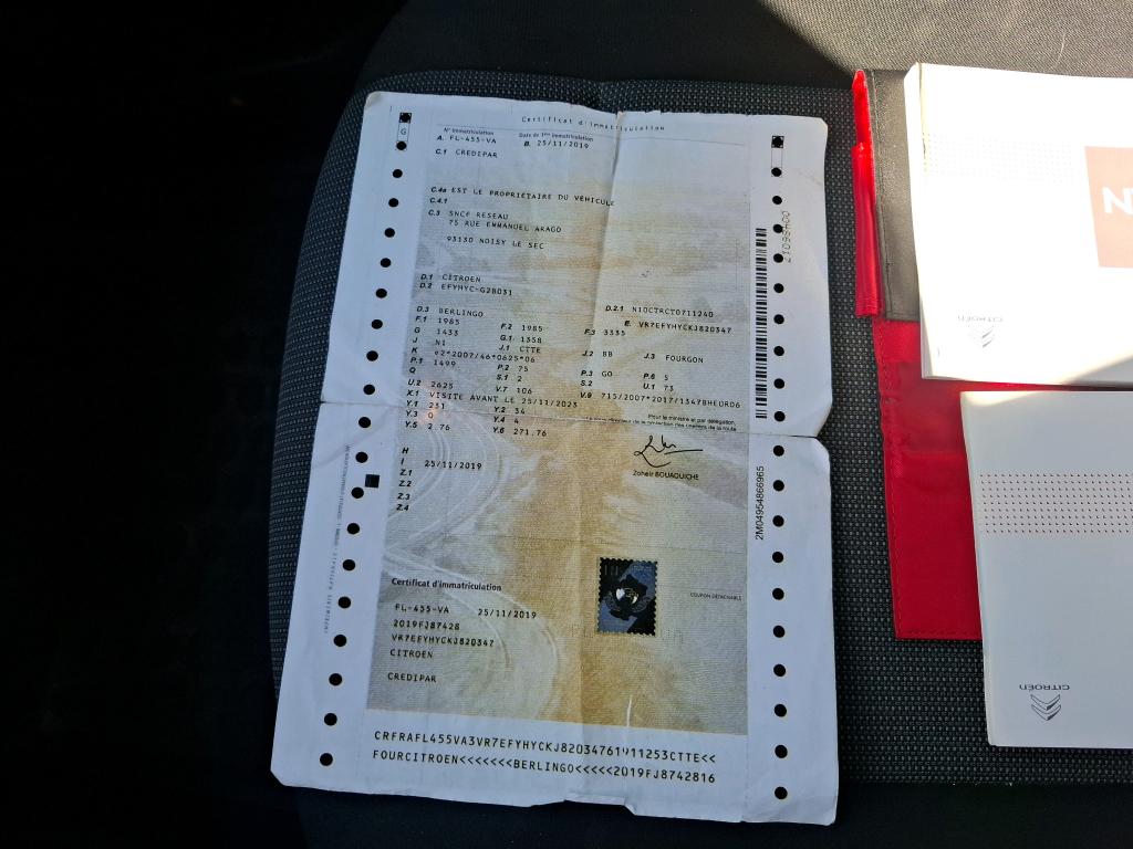 Citroen BERLINGO VAN M 650 BLUEHDI 100 S&S BVM5 CLUB 2019