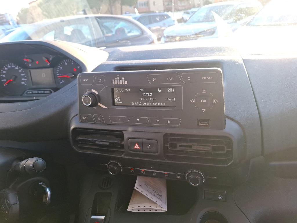 Peugeot PARTNER FOURGON STANDARD 650 KG BLUEHDI 100 S&S BVM5 PREMIUM 2021